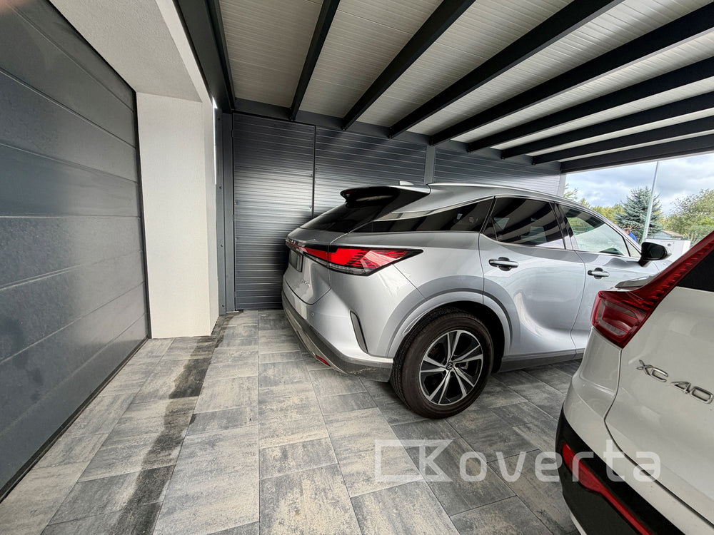 Hliníkový carport Soltec pre dve autá vedľa seba