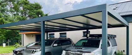 Realizácia Koverta — Plavecký Štvrtok — Prístrešok Soltec F240, 8,97 × 6 m